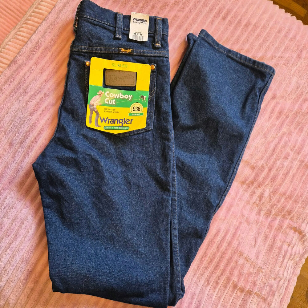 30x36 Wrangler Cowboy Cut Blue Denim Jeans nwt pants